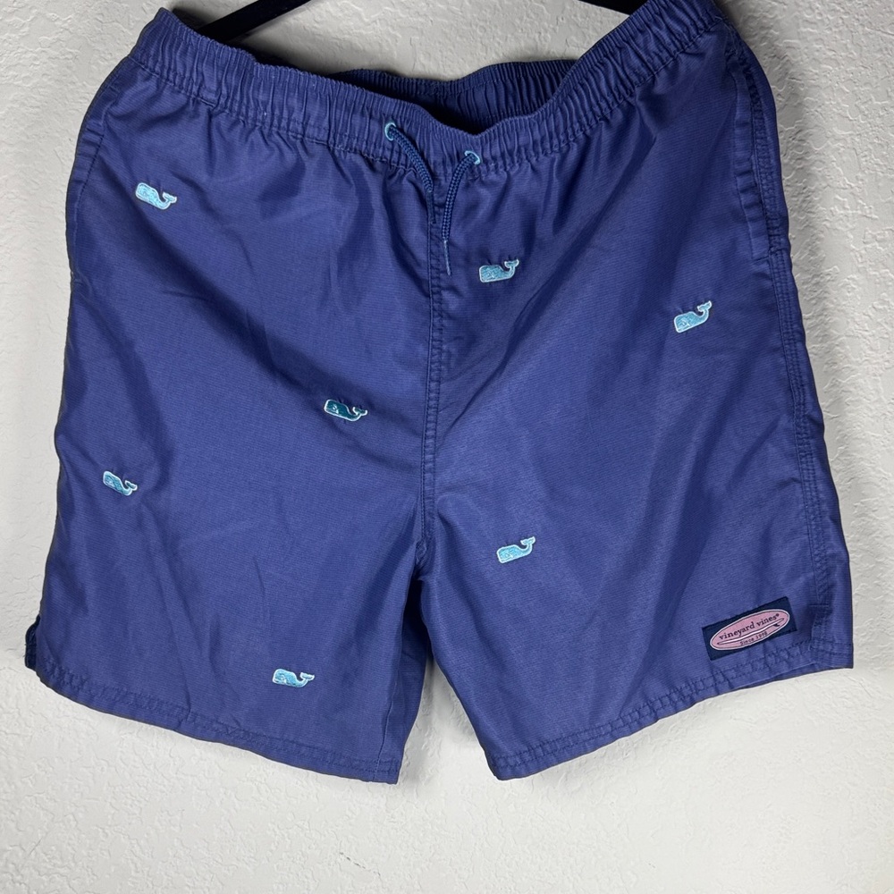 Vineyard Vines Boys‎ Blue Whale Embroidered Swim Shorts